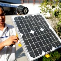 永嘉人男子發明＂太陽能全自動聲光驅獸器＂