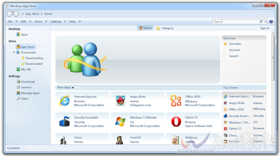 圖片介紹：稍早前流出的Windows應用商場英文版畫面