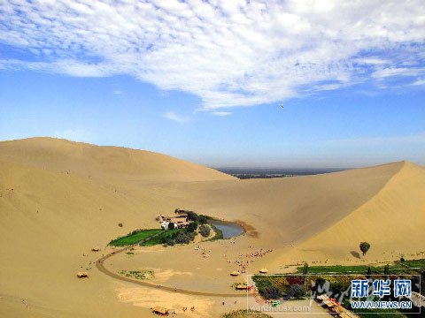 “沙漠奇觀”月牙泉或消失