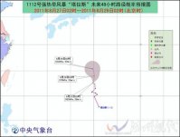 “塔拉斯”昨晚升級為強熱帶風暴 向偏北方向移動