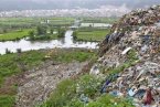 樂清柳市鎮蘇岙村垃圾堆放場坍塌 樂琯運河被堵