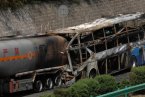 陜西延安車禍遇難者尸骨無存 罐車甲醇泄漏遇難者被