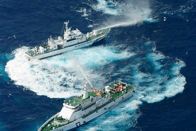 釣魚島最新消息 日本快艇沖撞臺灣漁船臺灣海巡艦艇