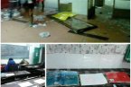大學生搶座擠破門 2月13日湘大學生凌晨搶座擠破教室