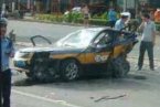 北京三車相撞 昨晨北京朝陽廣渠路三車慘烈相撞
