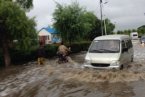 佳木斯積水路段圖片 明顯降雨使部分路段出現(xiàn)積水