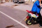騎摩托車虐狗 山東男子虐狗事件被曝光