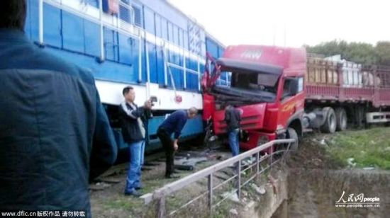 洛陽貨車撞火車