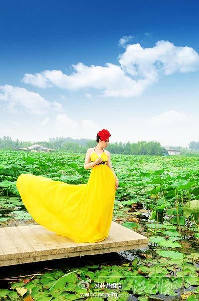 芙蓉姐姐變美艷荷花仙子