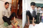 無臂少年彭超用腳高考 理科成績538分落榜選擇復讀
