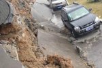 溫州平陽大轉盤新湖小區地面下陷3米