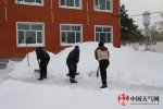 黑龍江撫遠暴雪積雪深度達1米