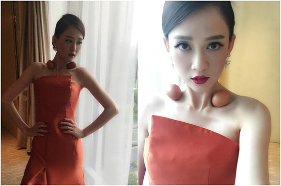 陳喬恩鎖骨放雞蛋