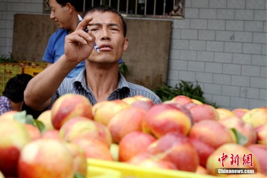 陜西多地油桃滯銷