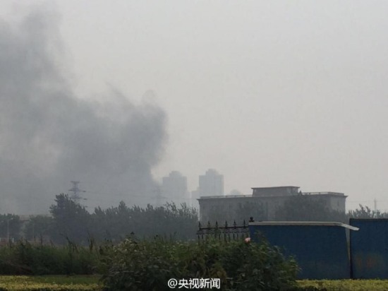 爆炸現場再次著火