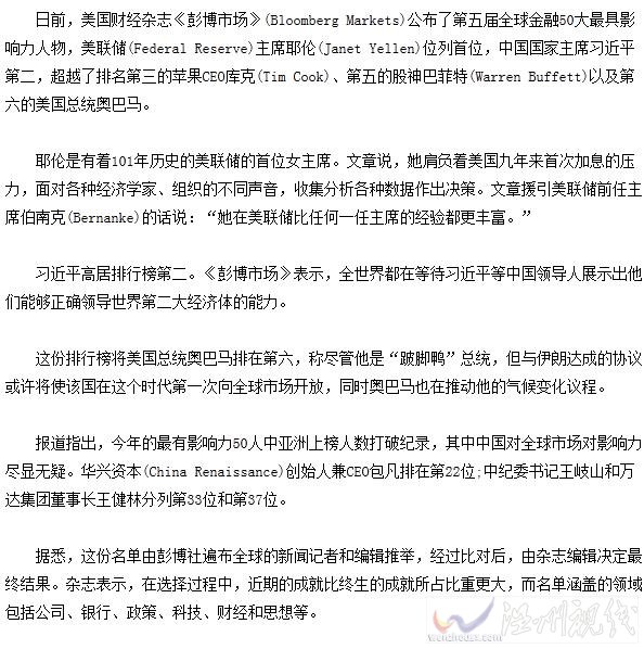 全球金融影響排行