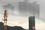 江西武寧驚現海市蜃樓 2015年10月7日武寧縣出現海市