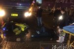 南京市區(qū)突發(fā)車禍 一輛槽罐車撞傷騎車人