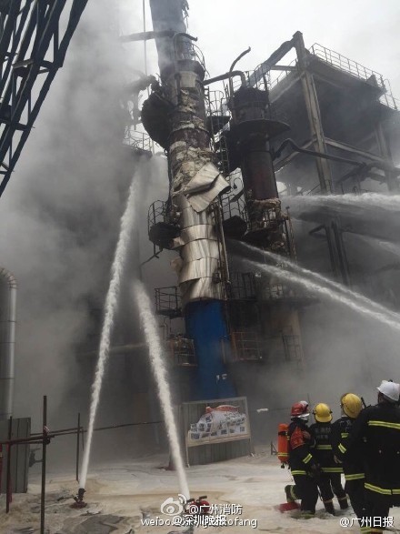 廣州黃埔石化煉油車(chē)間爆炸