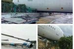 廈門機場飛機被臺風吹跑 臺風莫蘭蒂登陸廈門機場受