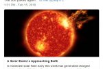 太陽風暴再抵地球 將會影響通訊