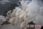 受強(qiáng)臺風(fēng)瑪莉亞影響 蒼南漁寮金沙灘巨浪