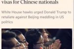 美考慮禁中國留學 實施可能性不大
