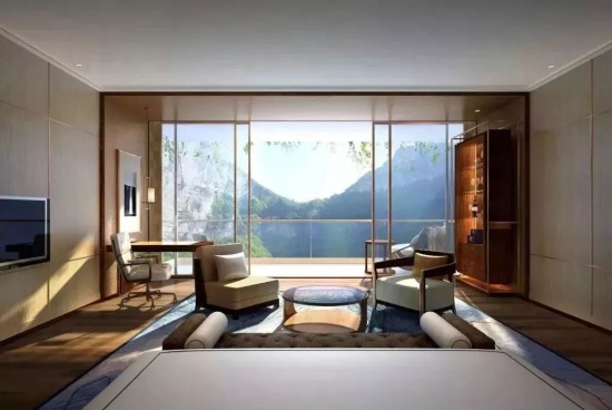 中國(guó)再造建筑奇跡 上海世茂深坑洲際酒店