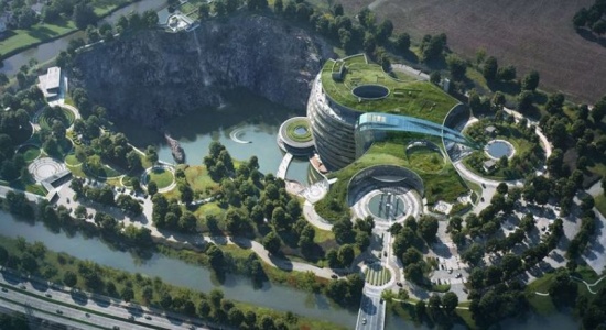 中國(guó)再造建筑奇跡 上海深坑酒店