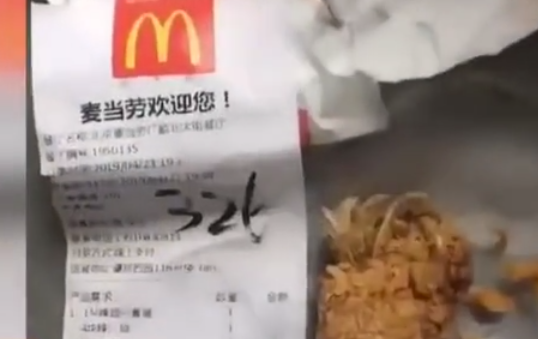 在麥當勞吃出羽毛