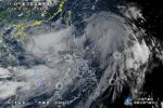 臺風丹娜絲衛星云圖 空中看臺風丹娜絲