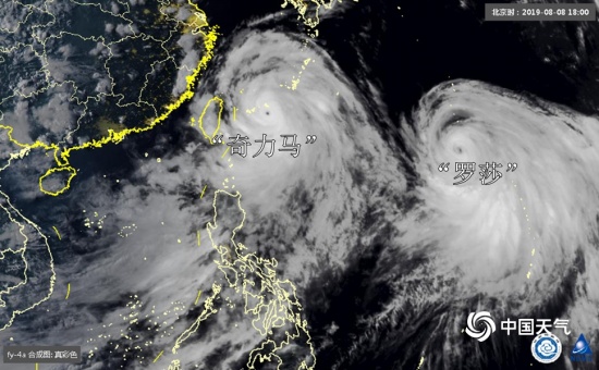 超強(qiáng)臺(tái)風(fēng)利奇馬逼近溫州 臺(tái)風(fēng)眼清晰