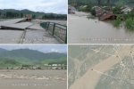 朝鮮洪水房屋被淹到屋頂