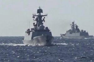 中俄軍艦在太平洋舉行首次聯合巡邏