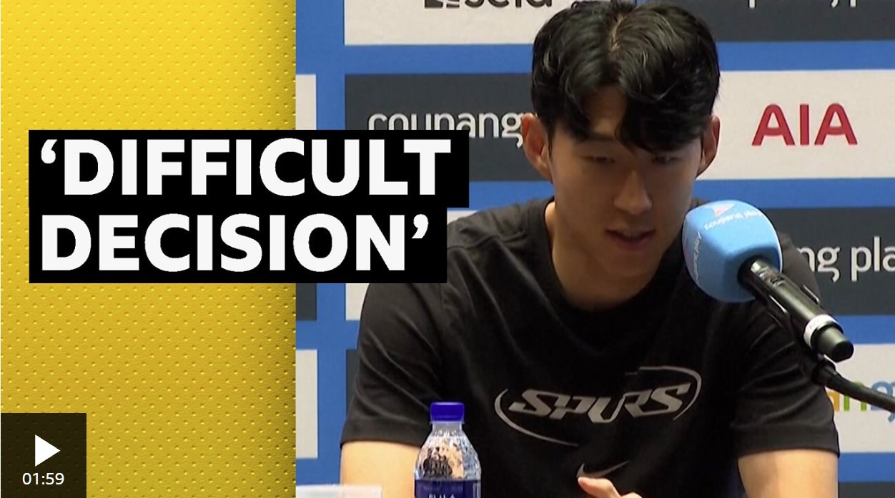 孫興慜宣布離開(kāi)托特納姆熱刺